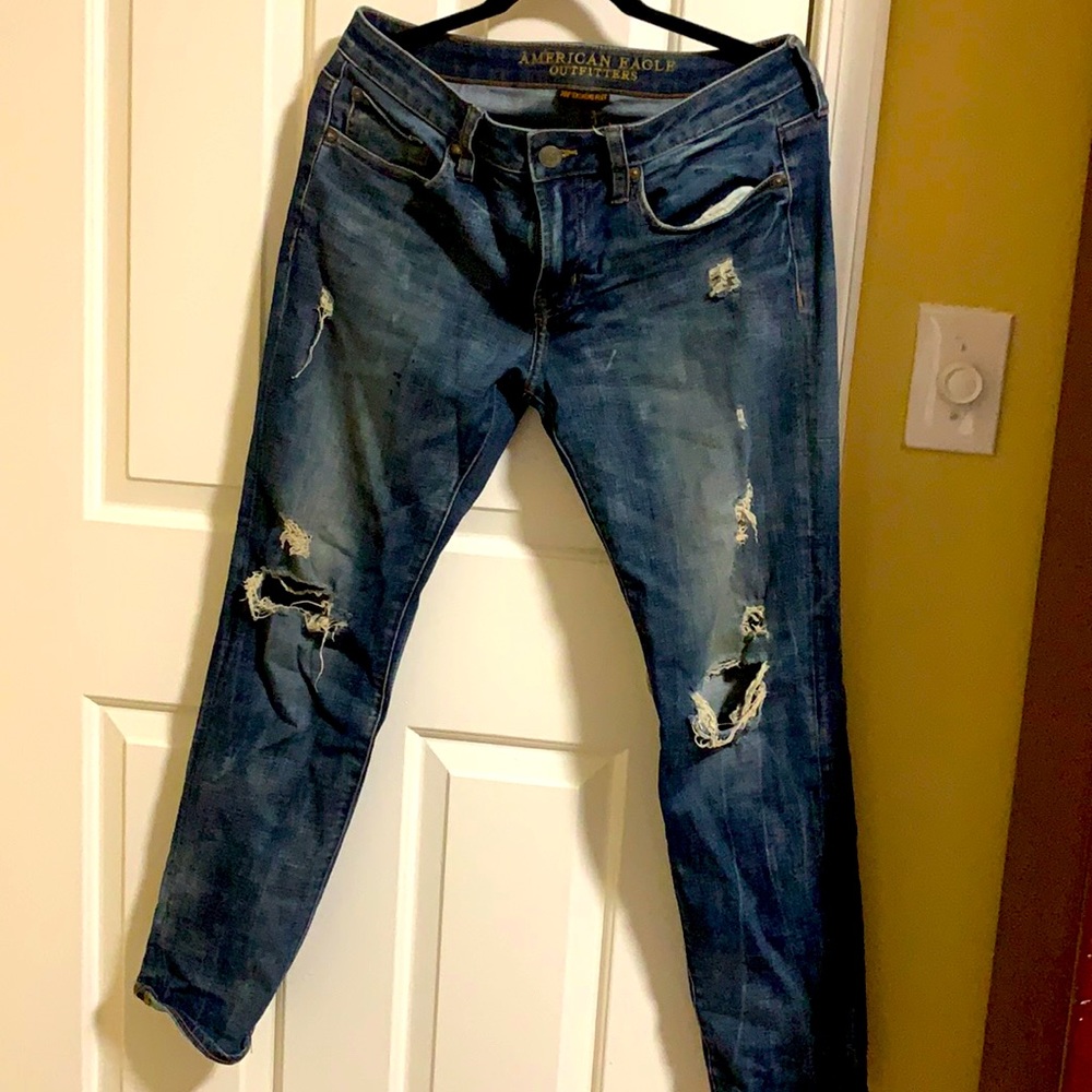 American eagle 360 extreme flex ripped jeans